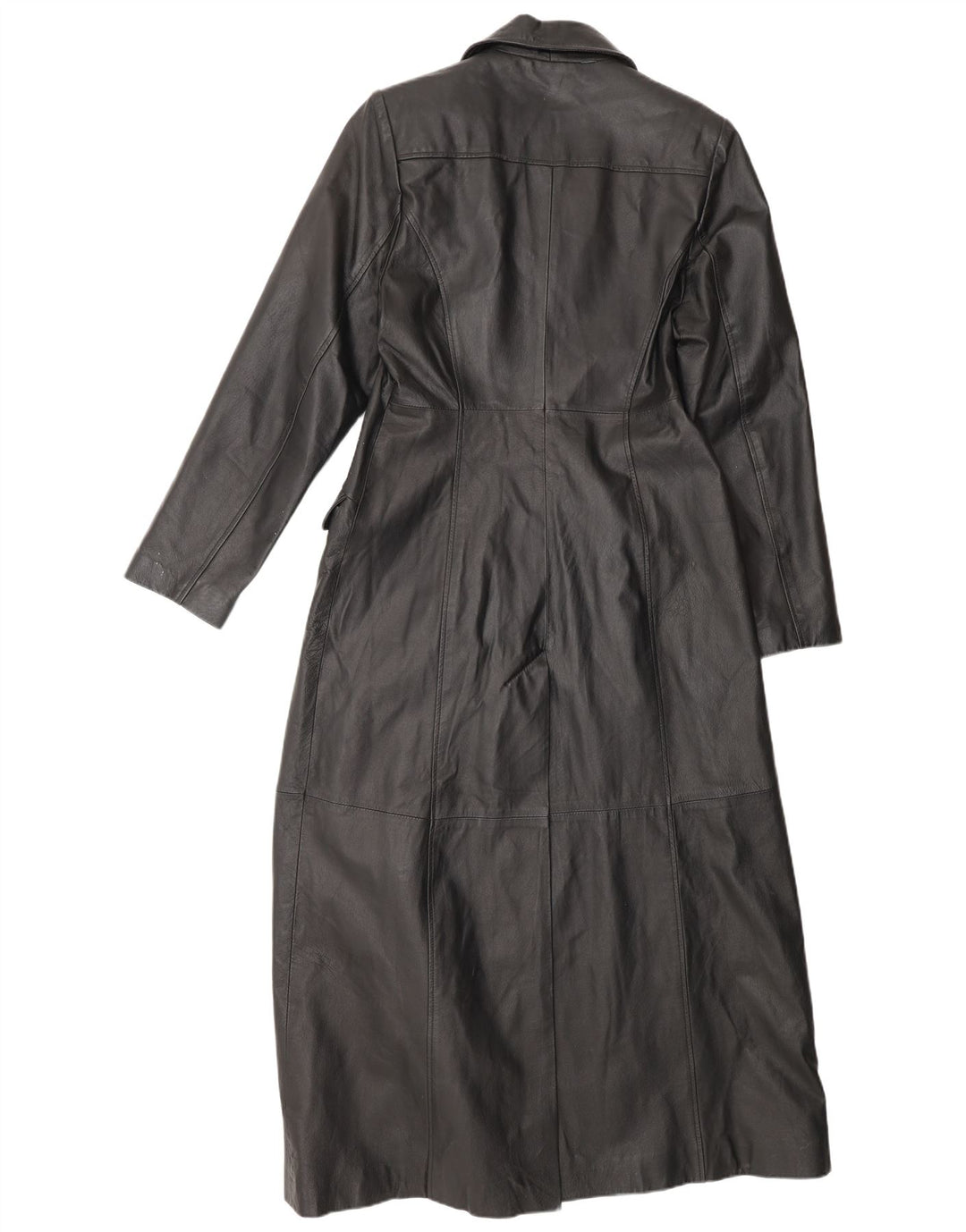 Casaco de couro feminino CAPELLE UK 12 couro preto médio