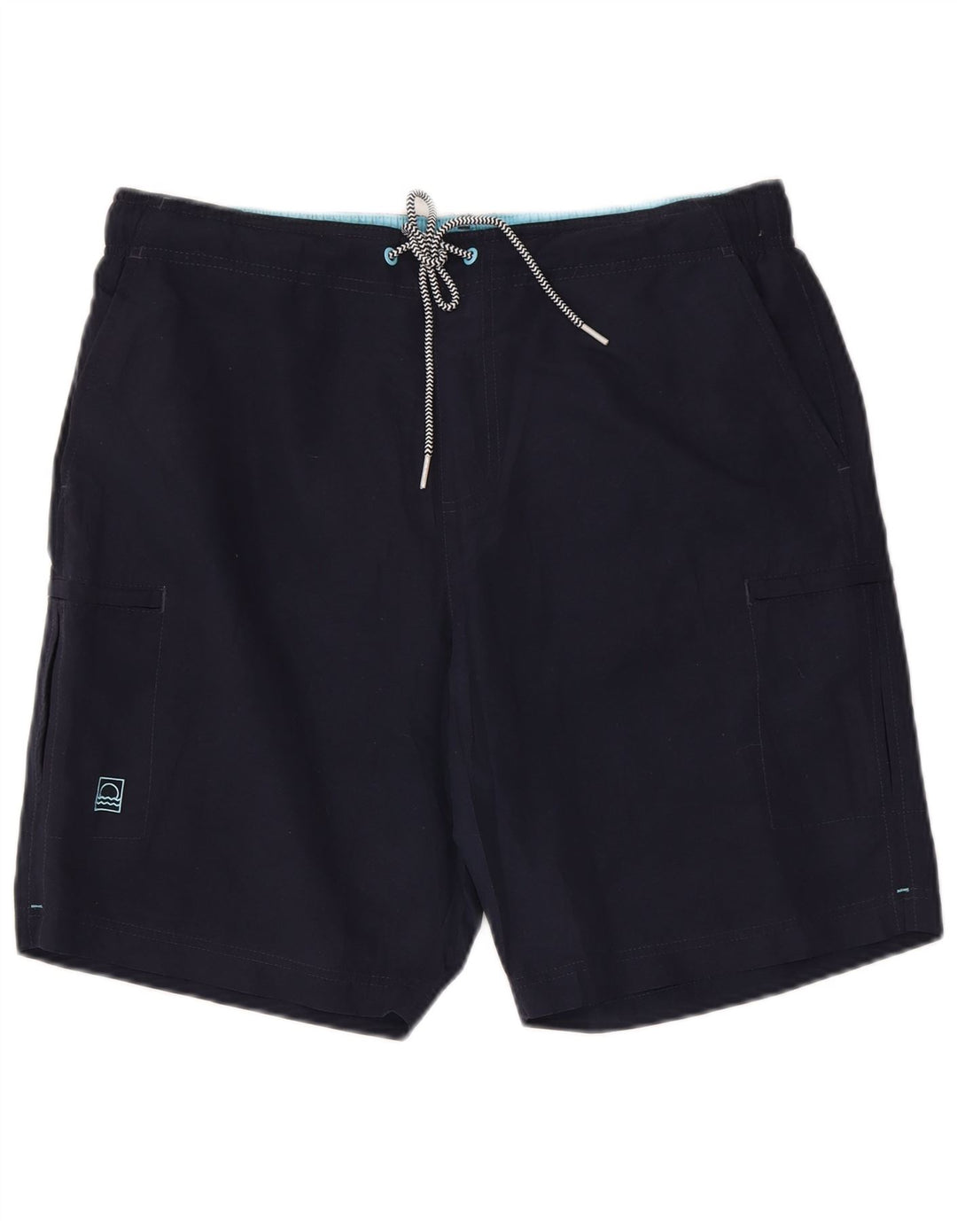 Shorts de natação masculino Marks & Spencer grande poliéster azul marinho