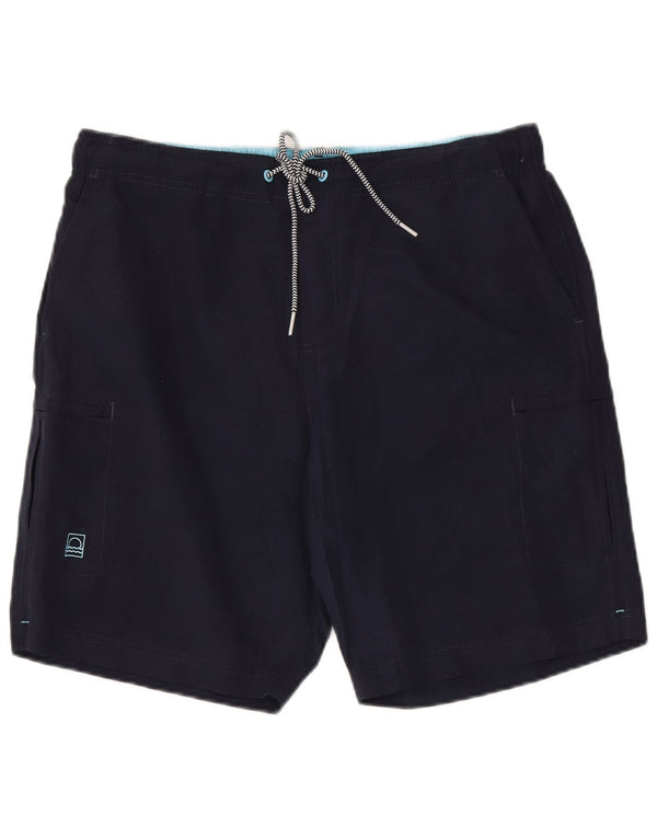 Shorts de natação masculino Marks & Spencer grande poliéster azul marinho