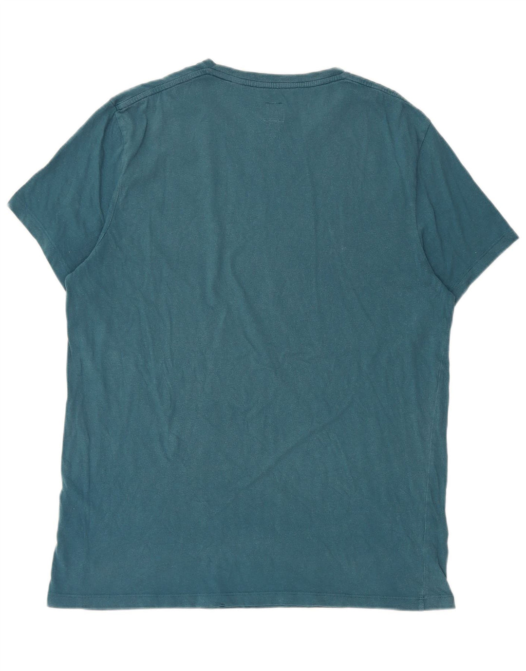 Camiseta masculina gráfica Jack Wills Top algodão azul médio