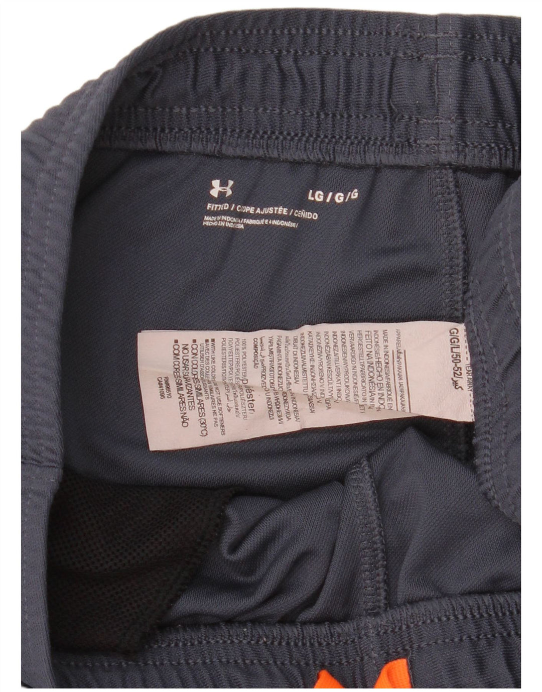Calça de treino feminina Under Armour UK 14 grande poliéster azul marinho