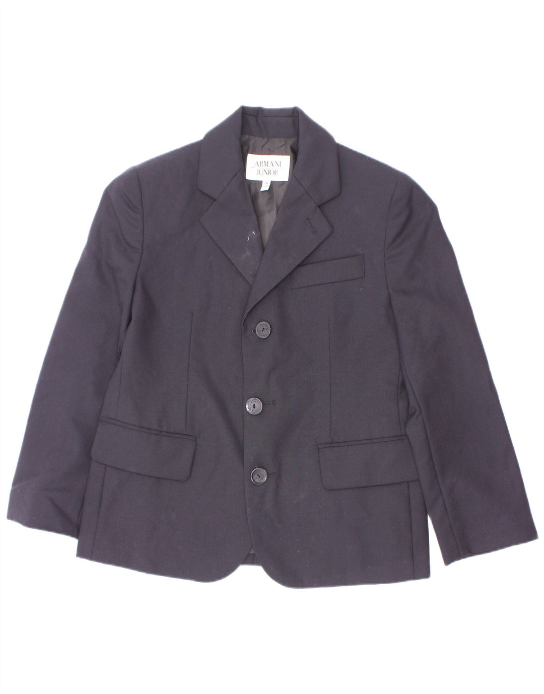 Jaqueta blazer de 3 botões Armani Junior Boys 6-7 anos azul marinho lã