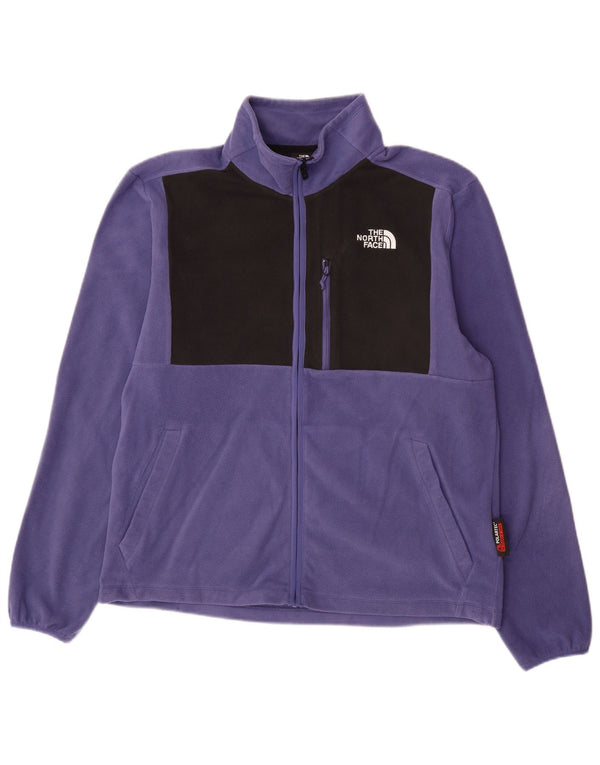 Jaqueta de lã masculina The North Face UK 40 grande poliéster colorblock roxo
