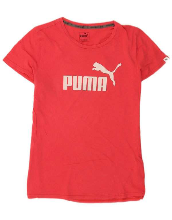 Puma Camiseta Feminina Graphic Top UK 14 Médio Algodão Rosa