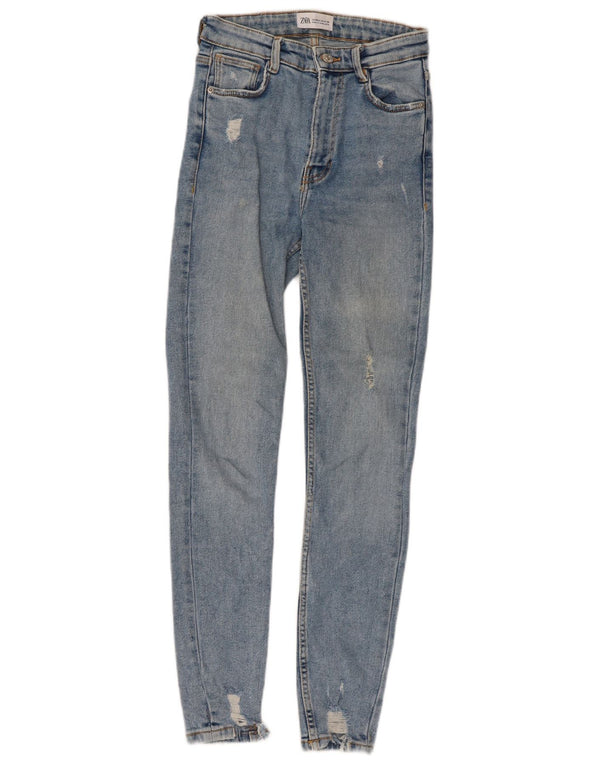 Calça jeans skinny feminina Zara EU 34 2XS W24 L26 azul