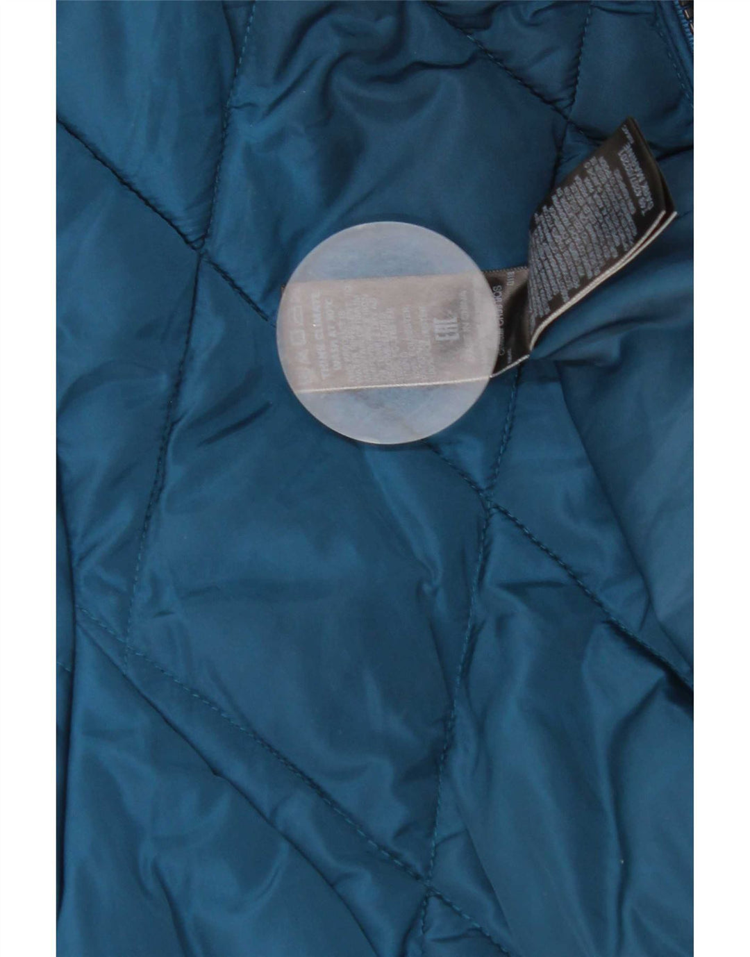 Jaqueta feminina acolchoada acolchoada Marks & Spencer Reino Unido 12 poliéster azul médio