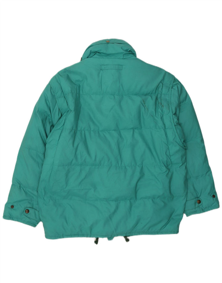 Jaqueta masculina acolchoada com capuz Think Pink IT 50 grande nylon verde