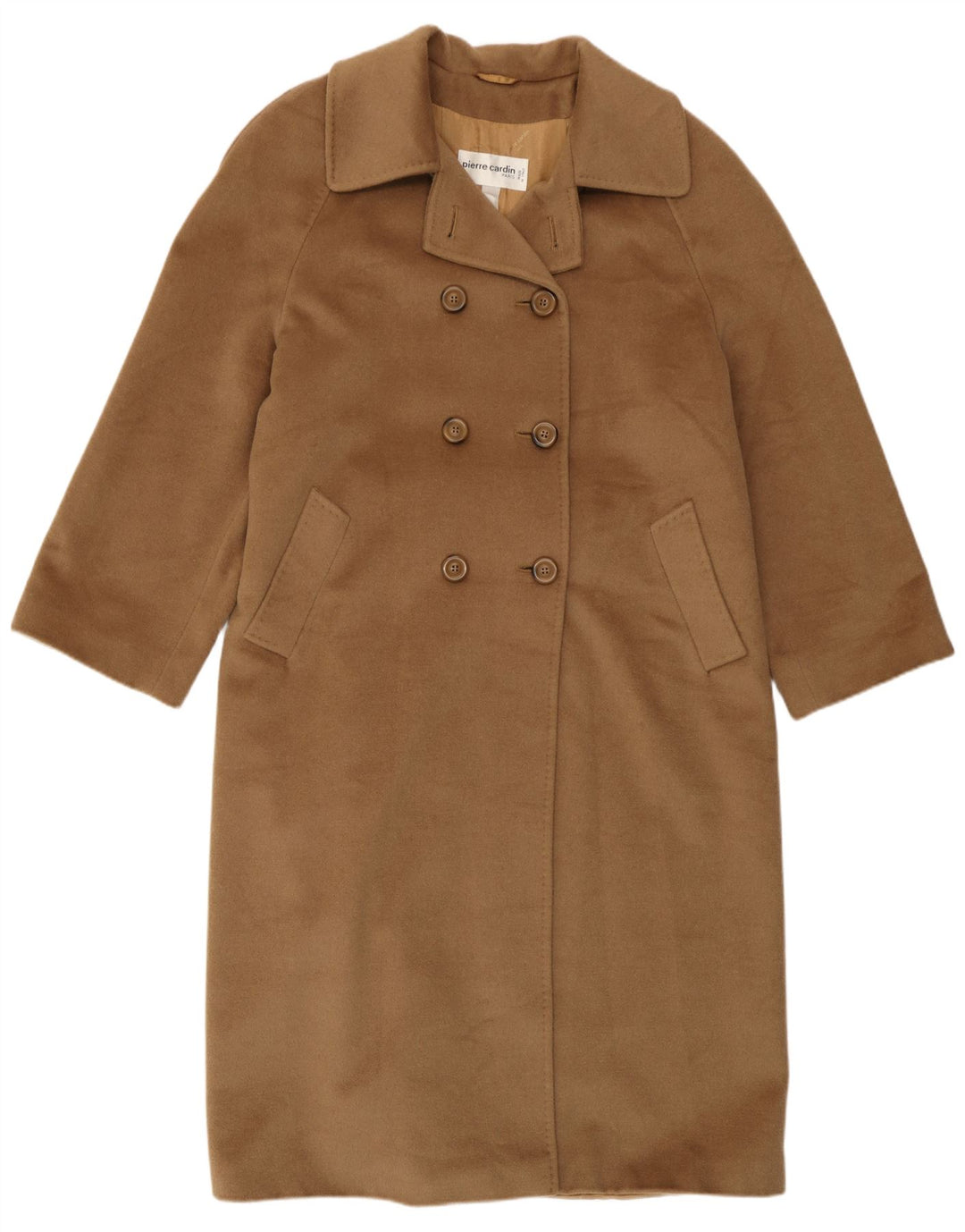 Casaco feminino Pierre Cardin com peito duplo Reino Unido 14 grande marrom