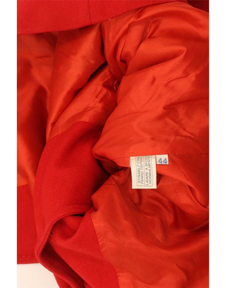 Jaqueta blazer feminina vintage com 3 botões IT 44 médio vermelho clássico