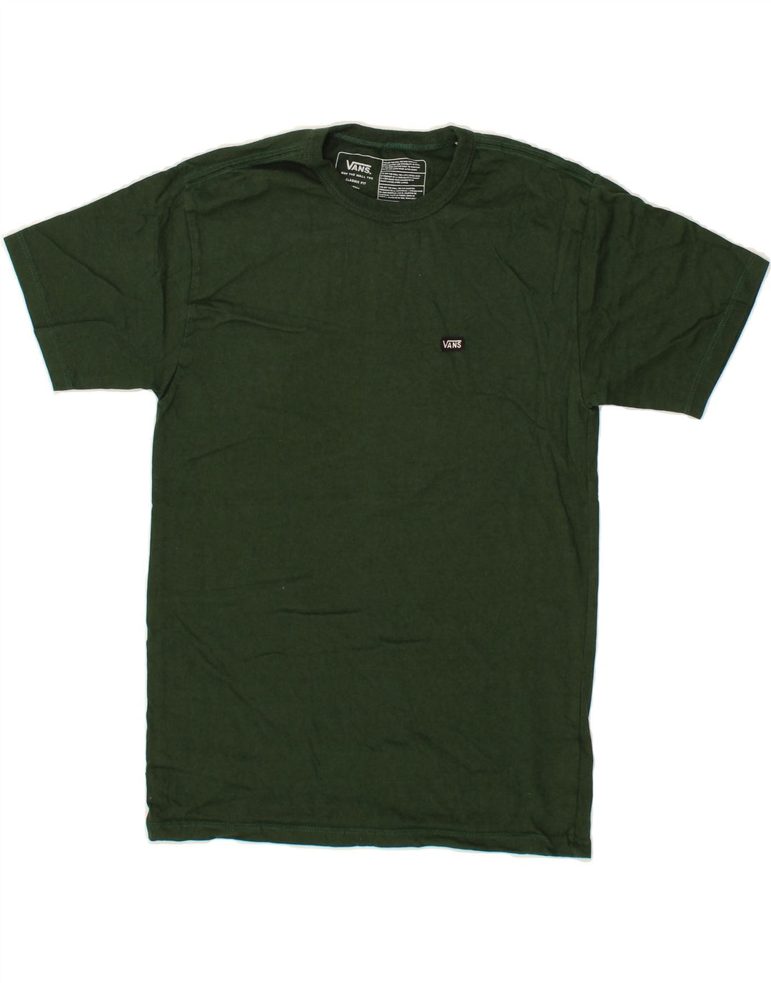 VANS Mens Classic Fit T-Shirt Top Small Khaki Cotton Vintage Vans and Second-Hand Vans from Messina Hembry 