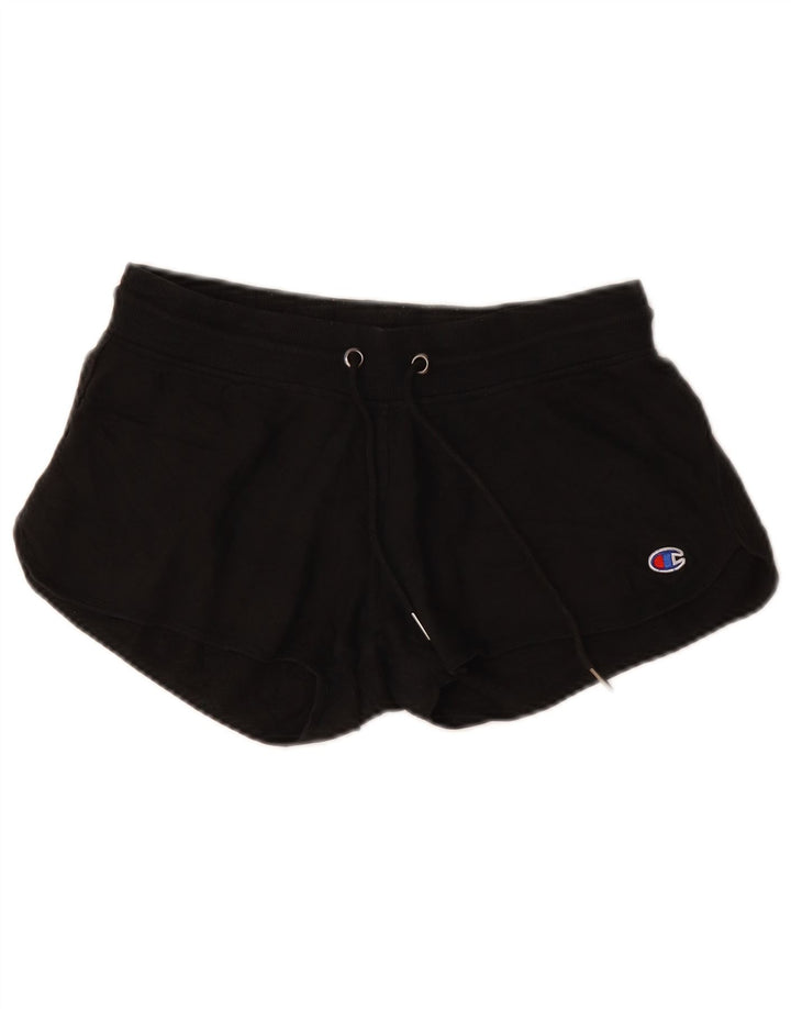 Shorts esportivos femininos Champion UK 14 médio algodão preto