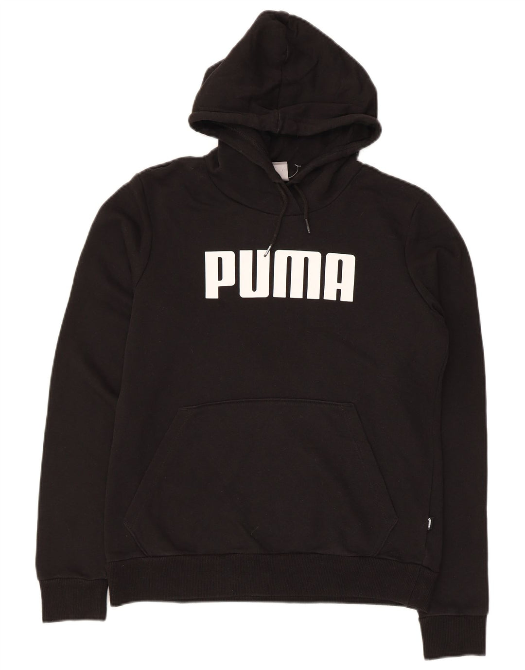Puma feminino gráfico moletom com capuz UK 12 médio preto poliéster