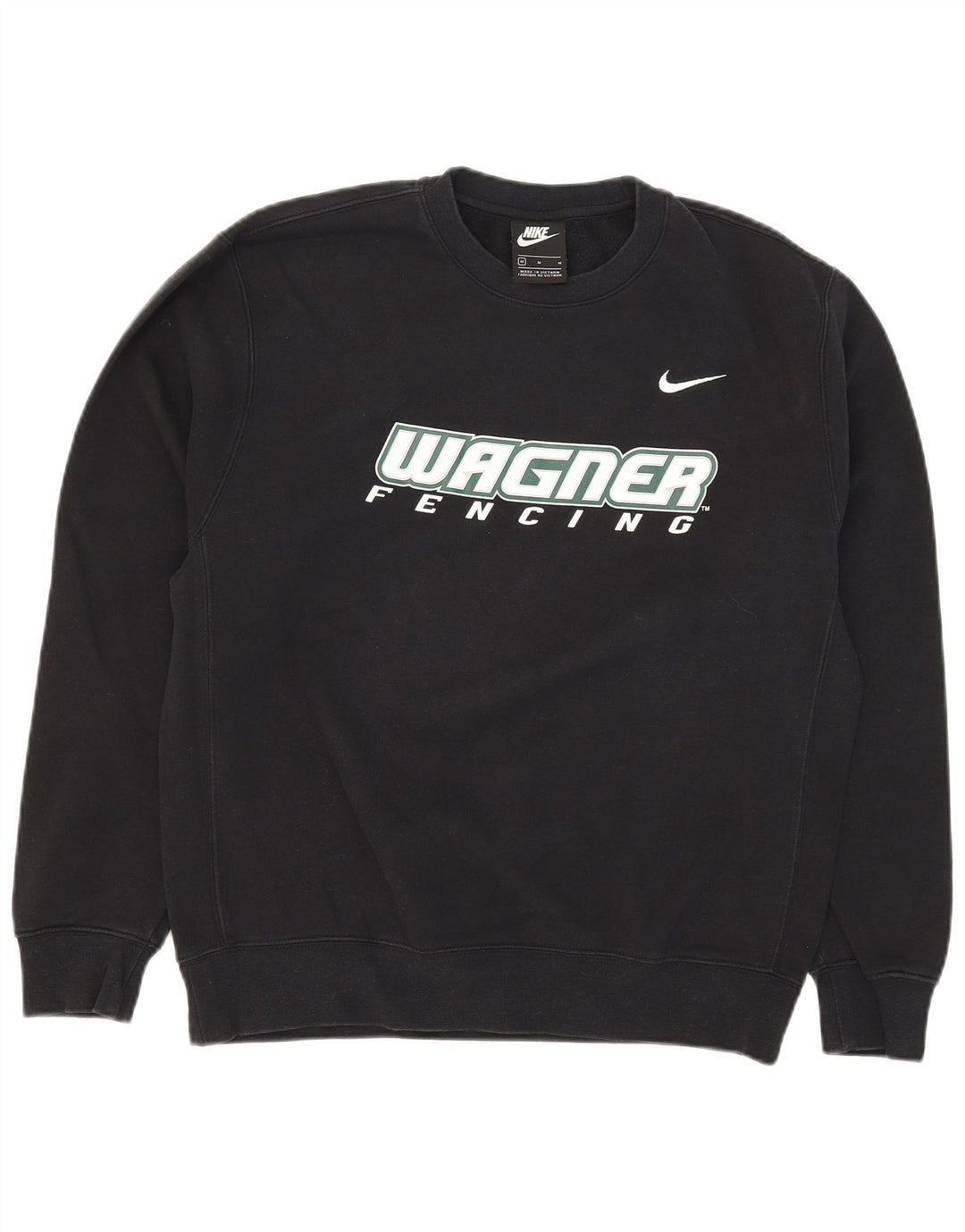 Nike masculino gráfico moletom jumper médio algodão preto