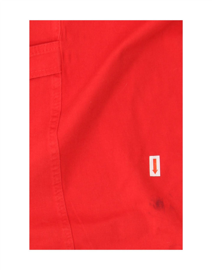 VINTAGE Womens Wide Leg Cargo Trousers W38 L33 Red Cotton Vintage Vintage and Second-Hand Vintage from Messina Hembry 