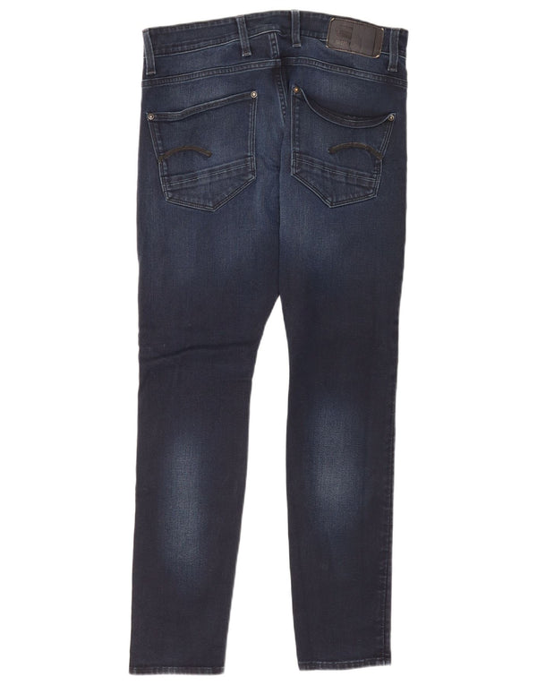 G-Star Masculino Revend Skinny Jeans W32 L30 Azul Marinho Algodão