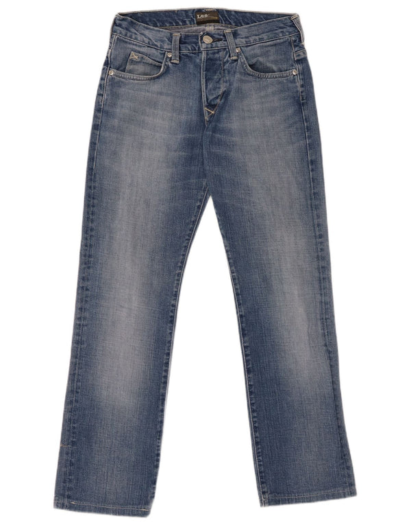 Lee Womens Knox Straight Jeans W28 L28 Azul Algodão