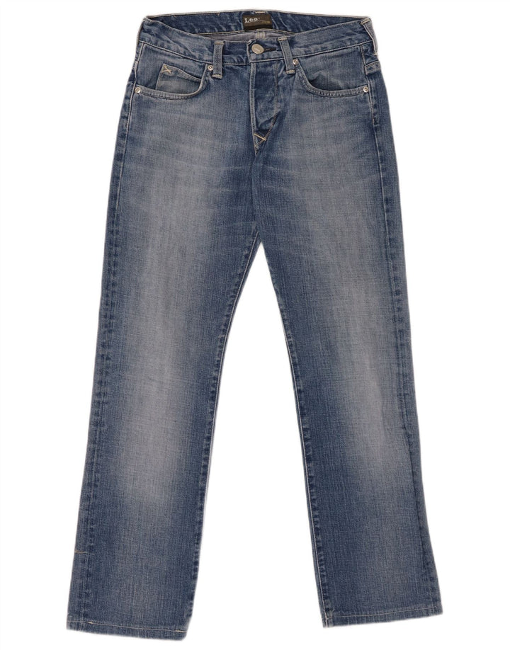Lee Womens Knox Straight Jeans W28 L28 Azul Algodão