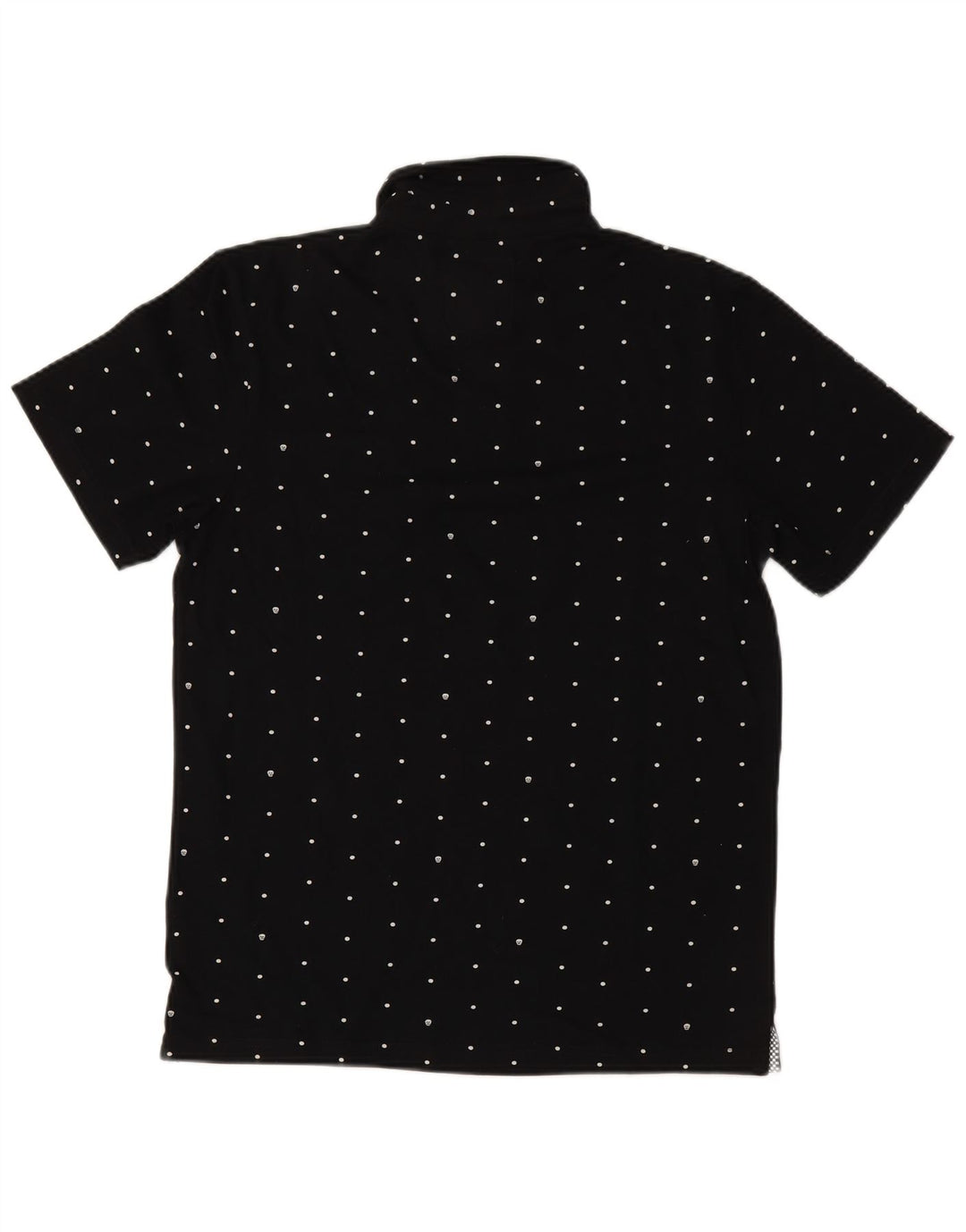 Camisa polo masculina VANS médio preto manchado de algodão