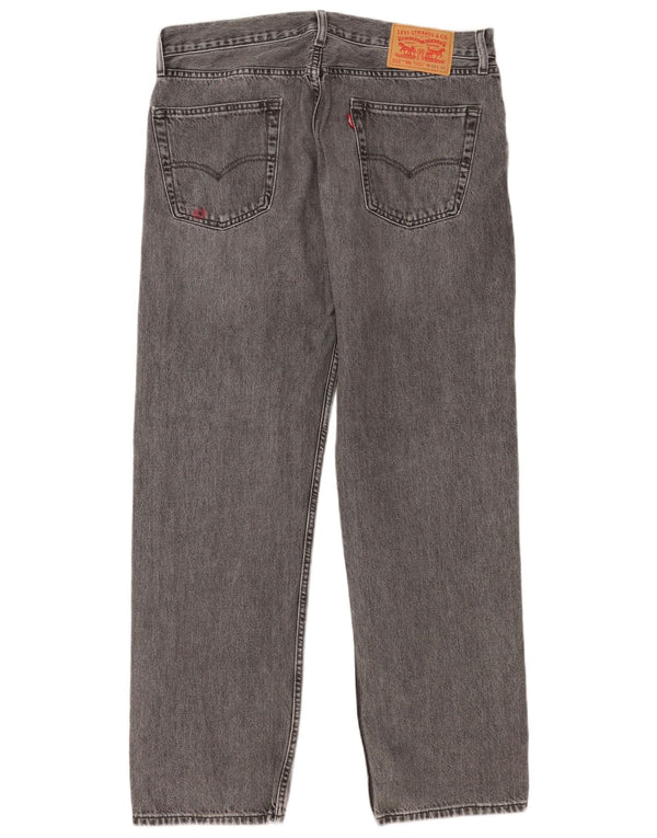 Calça jeans masculina Levi's 555 relaxada fit reta W34 L32 algodão cinza