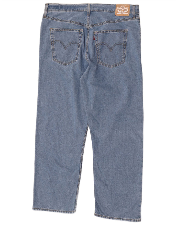 Jeans retos masculinos Levi's W34 L28 algodão azul
