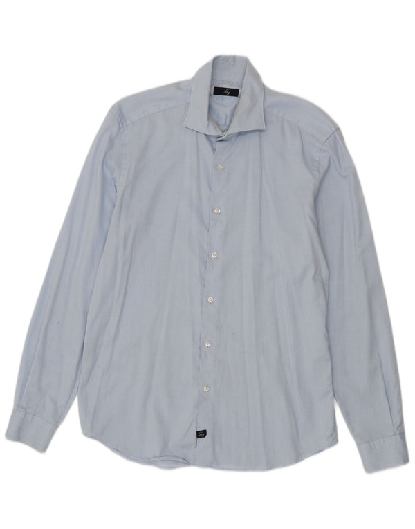Camisa masculina Fay tamanho 41 16 grande algodão azul