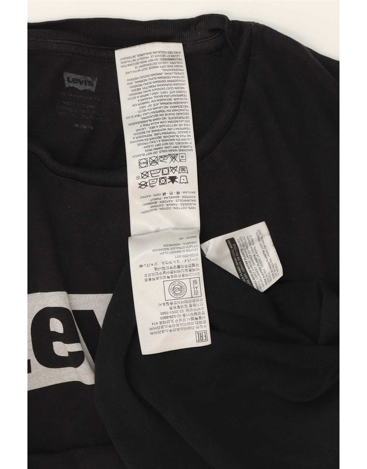 Camiseta gráfica masculina Levi's Top médio algodão preto