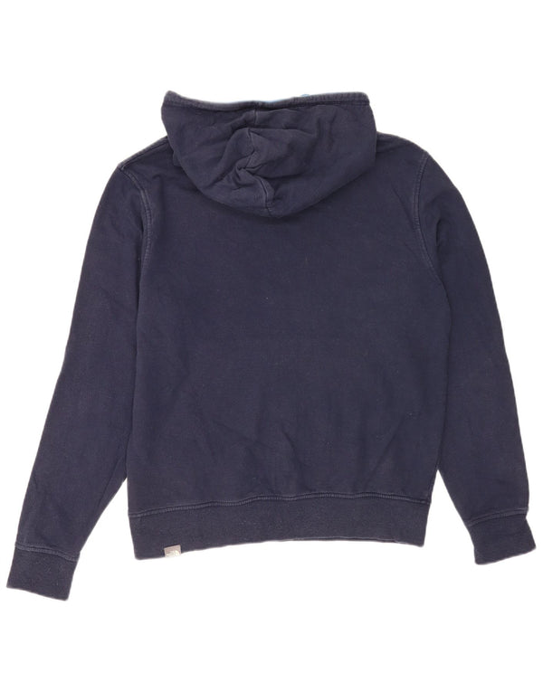Suéter com capuz gráfico masculino The North Face médio algodão azul marinho