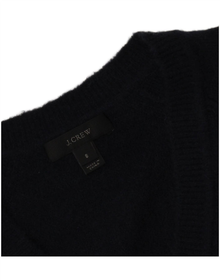 J. CREW Suéter feminino grande com decote em V Reino Unido 10 pequeno azul marinho