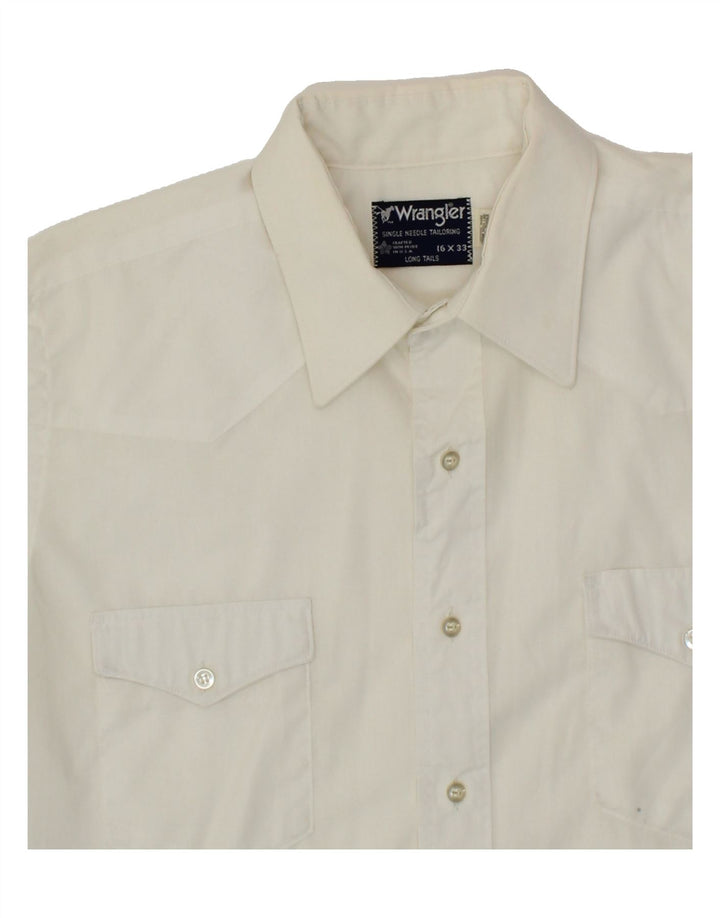 Camisa masculina de manga curta WRANGLER tamanho 16 grande algodão branco