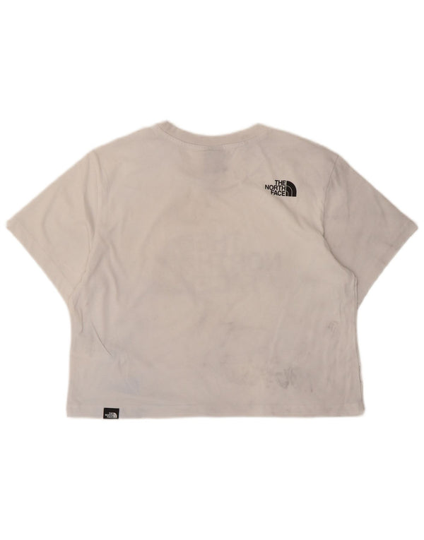 Camiseta feminina The North Face Crop Graphic UK 10 algodão branco pequeno