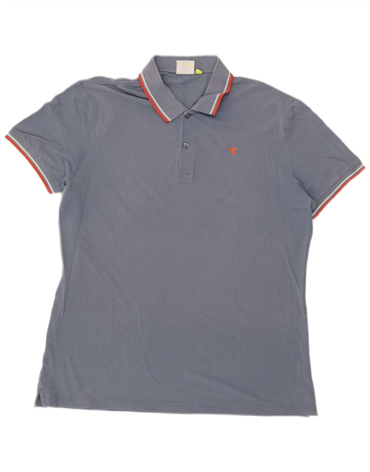 Camisa polo masculina Diadora 2XL algodão azul