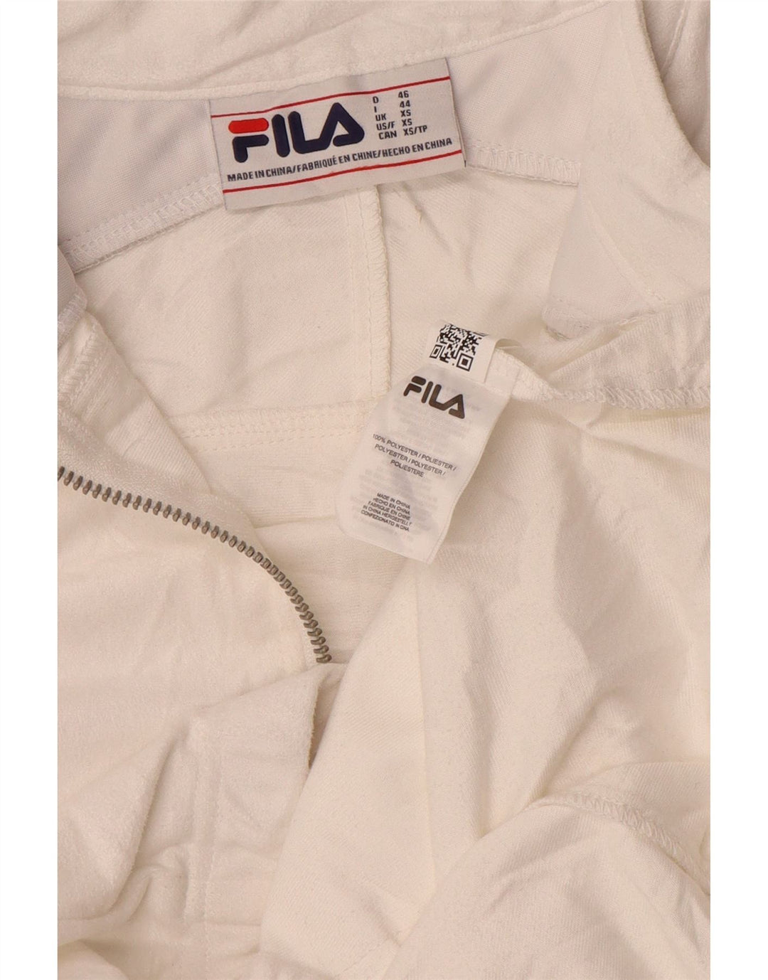 Fila Mens Tracksuit Top Jacket XS Poliéster Branco