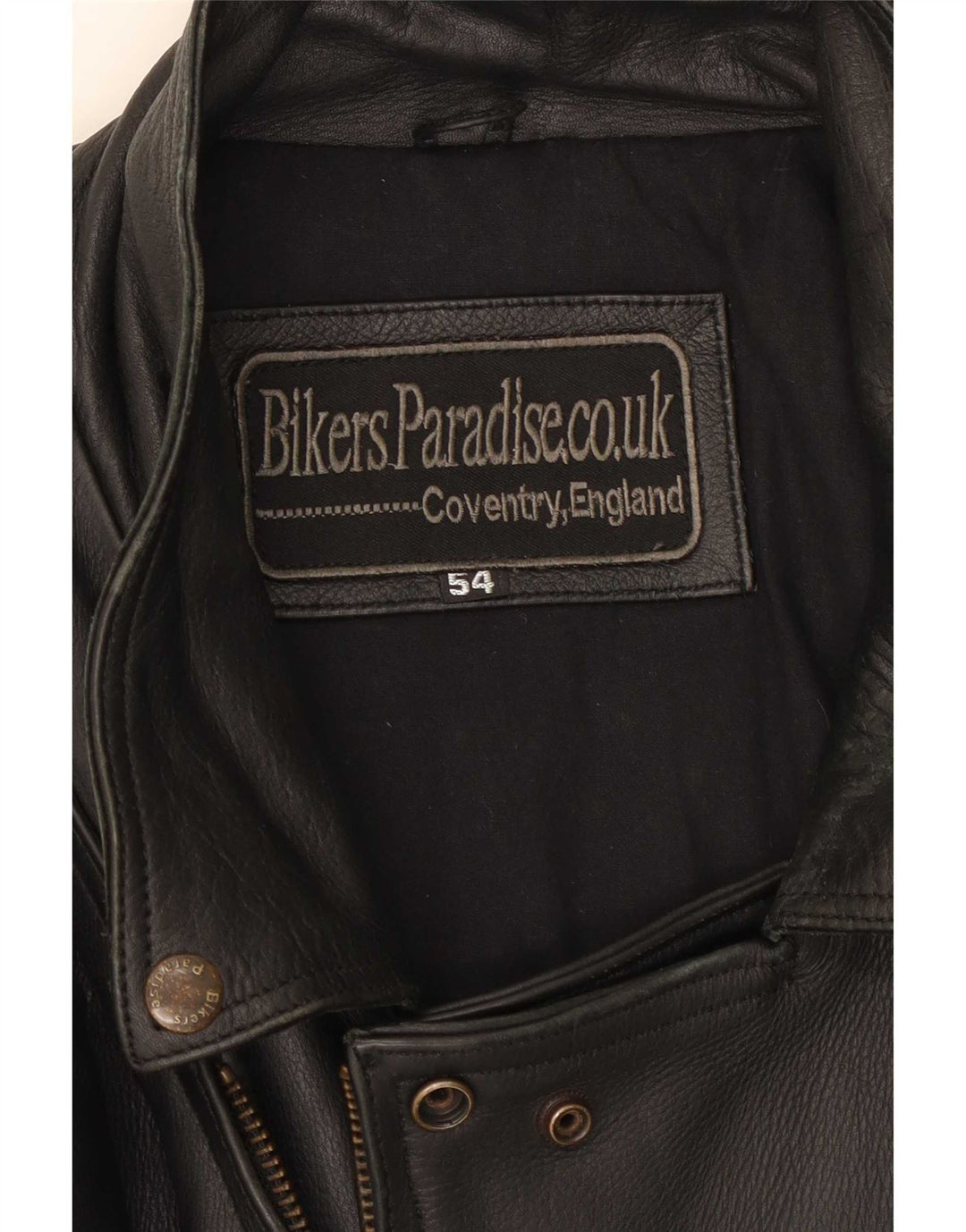 Jaqueta masculina de couro Bikers Paradise EU 54 2XL preta