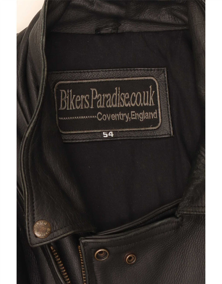 Jaqueta masculina de couro Bikers Paradise EU 54 2XL preta