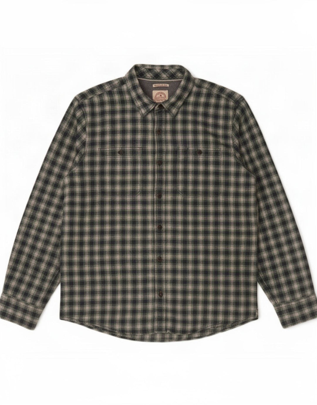 Camisa masculina de flanela de ajuste regular Fat Face XL algodão xadrez verde