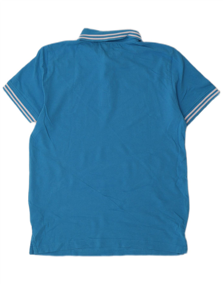 Camisa polo masculina Kappa algodão azul médio