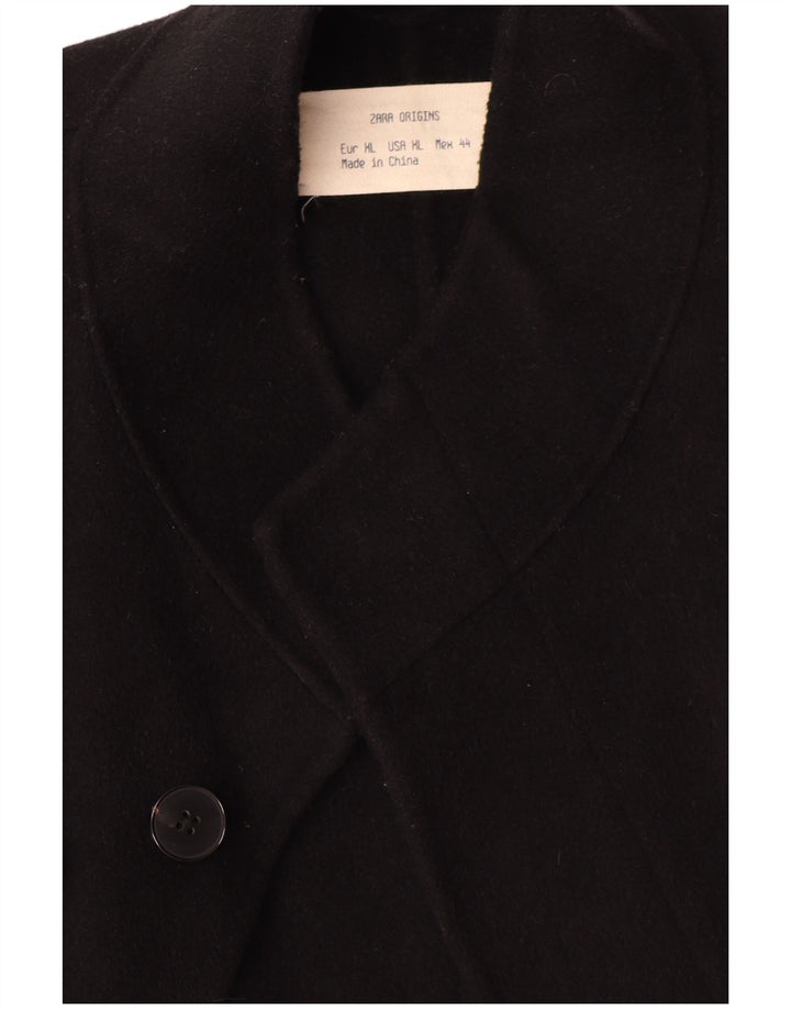 Sobretudo masculino Zara UK 44 XL lã preta
