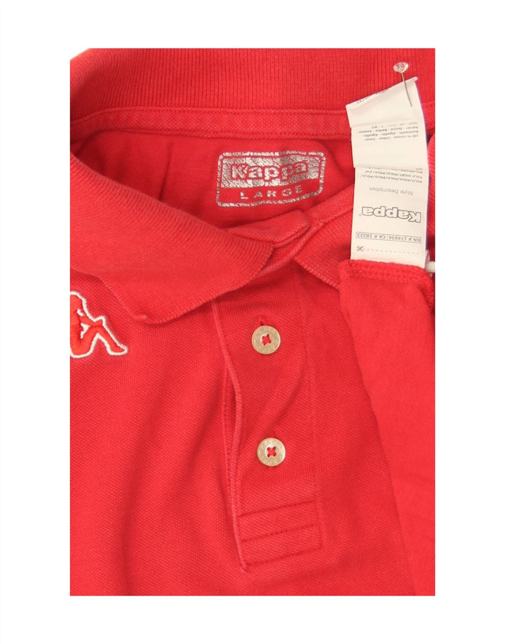 Camisa polo masculina Kappa grande algodão vermelho