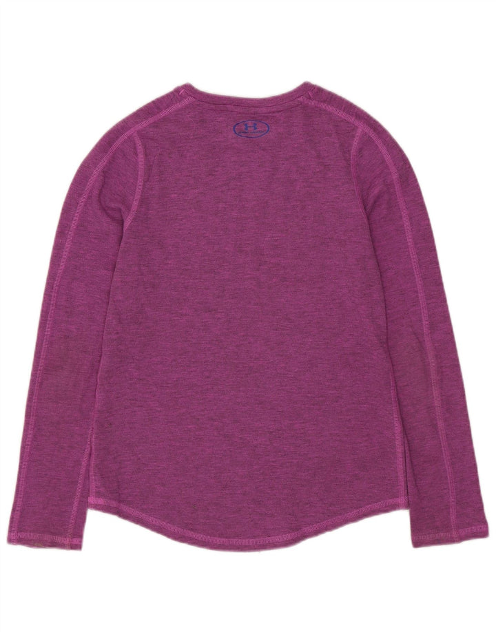 Under Armour Girls Graphic Top manga comprida 9-10 anos médio roxo