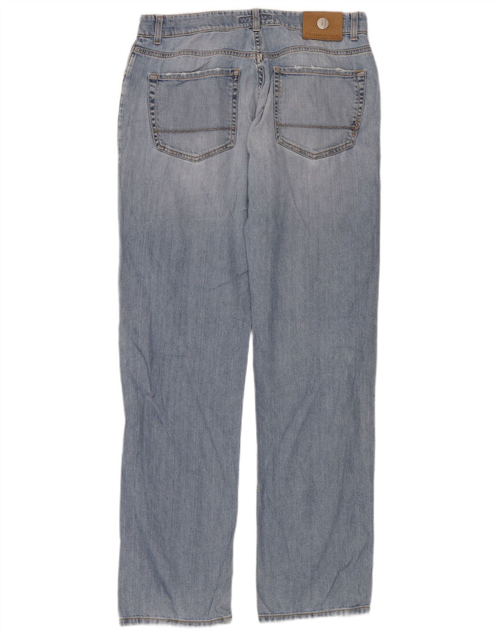 Jeans retos femininos Trussardi W32 L34 algodão azul