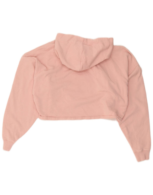 Calvin Klein Jeans Feminino Oversized Crop Hoodie Jumper Reino Unido 10 Pequeno Rosa