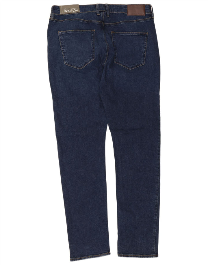 French Connection Masculino Slim Jeans W36 L34 Azul Algodão