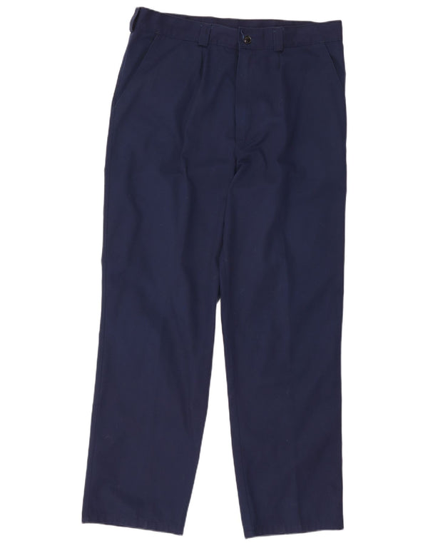 Calças Chino retas masculinas Dickies W36 L30 algodão azul marinho
