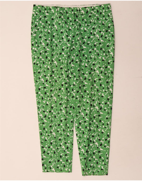 Calça feminina Hugo Boss Slim Suit UK 14 grande W36 L28 verde manchada