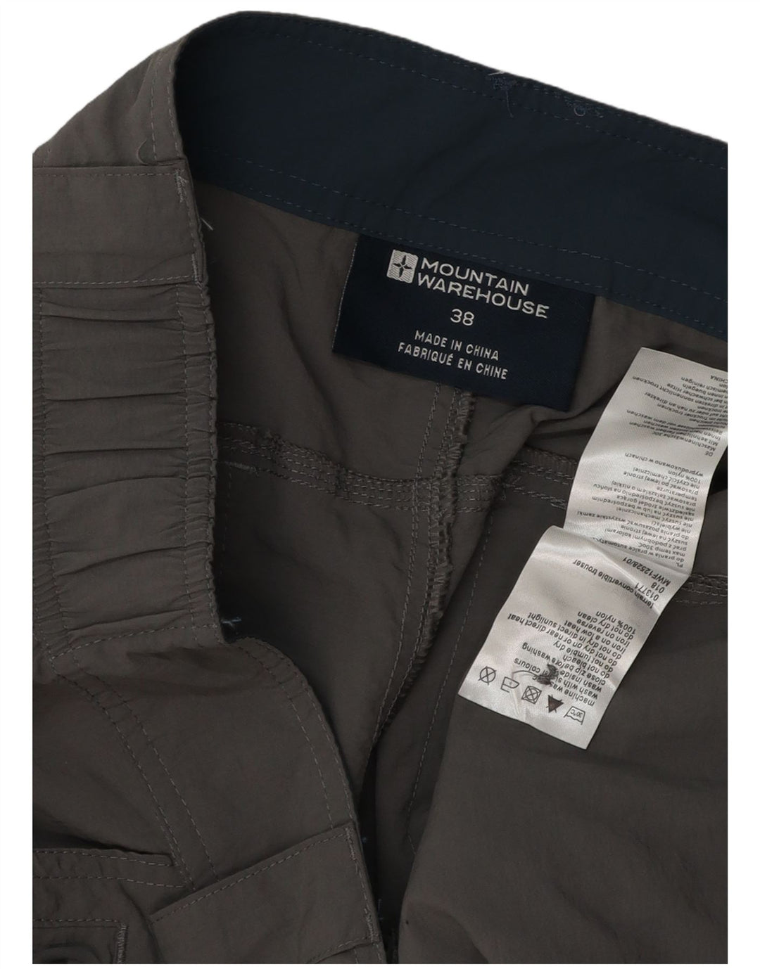 Calça cargo reta masculina Mountain Warehouse W38 L34 cinza nylon