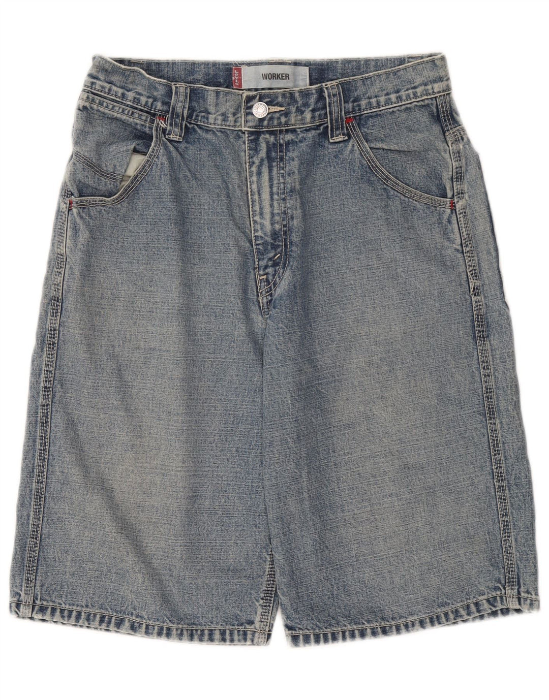 Shorts jeans masculinos Levi's Workwear W29 algodão azul médio