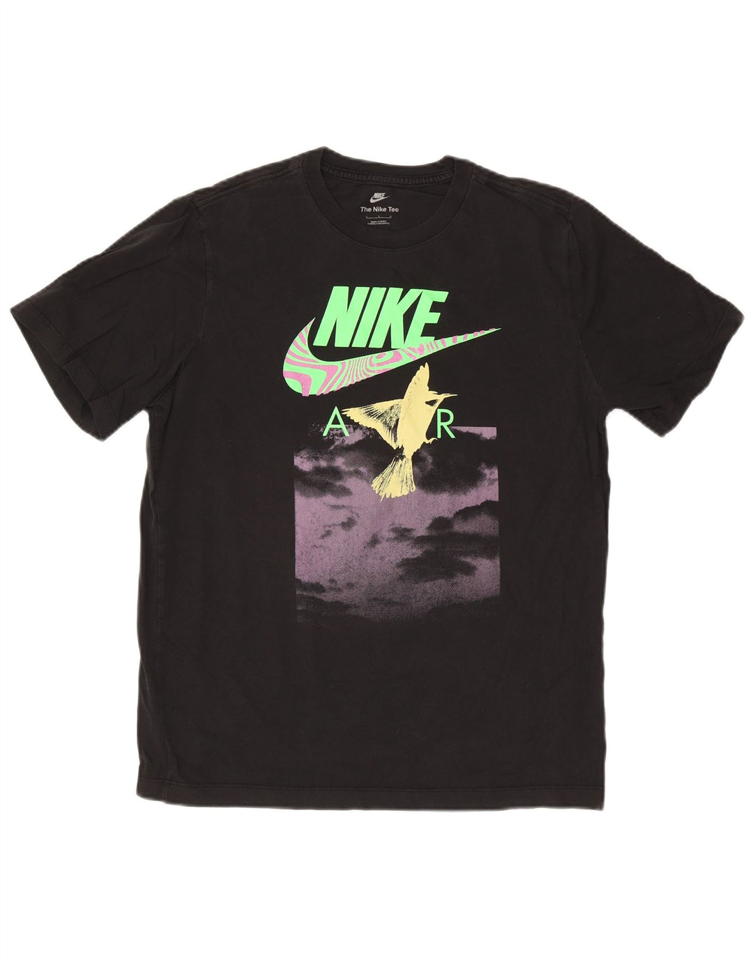 Camiseta gráfica masculina Nike grande algodão preto