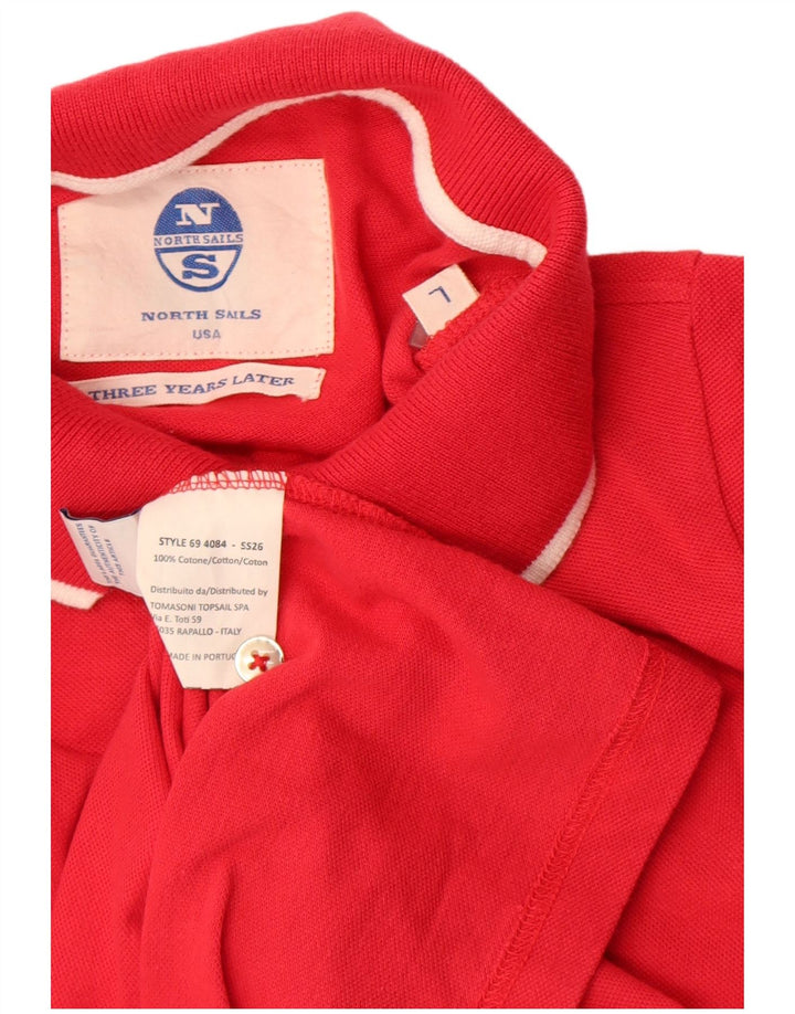 Camisa polo masculina de manga comprida North Sails grande algodão vermelho