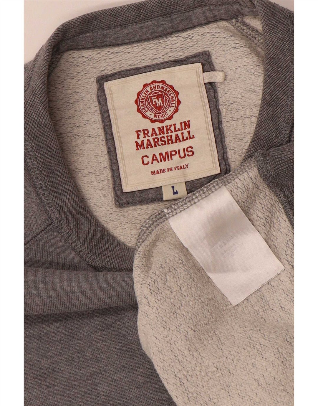 Franklin & Marshall moletom masculino jumper grande cinza manchado