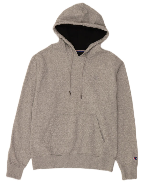 Jumper com capuz feminino Champion Regular Fit UK 14 algodão cinza médio